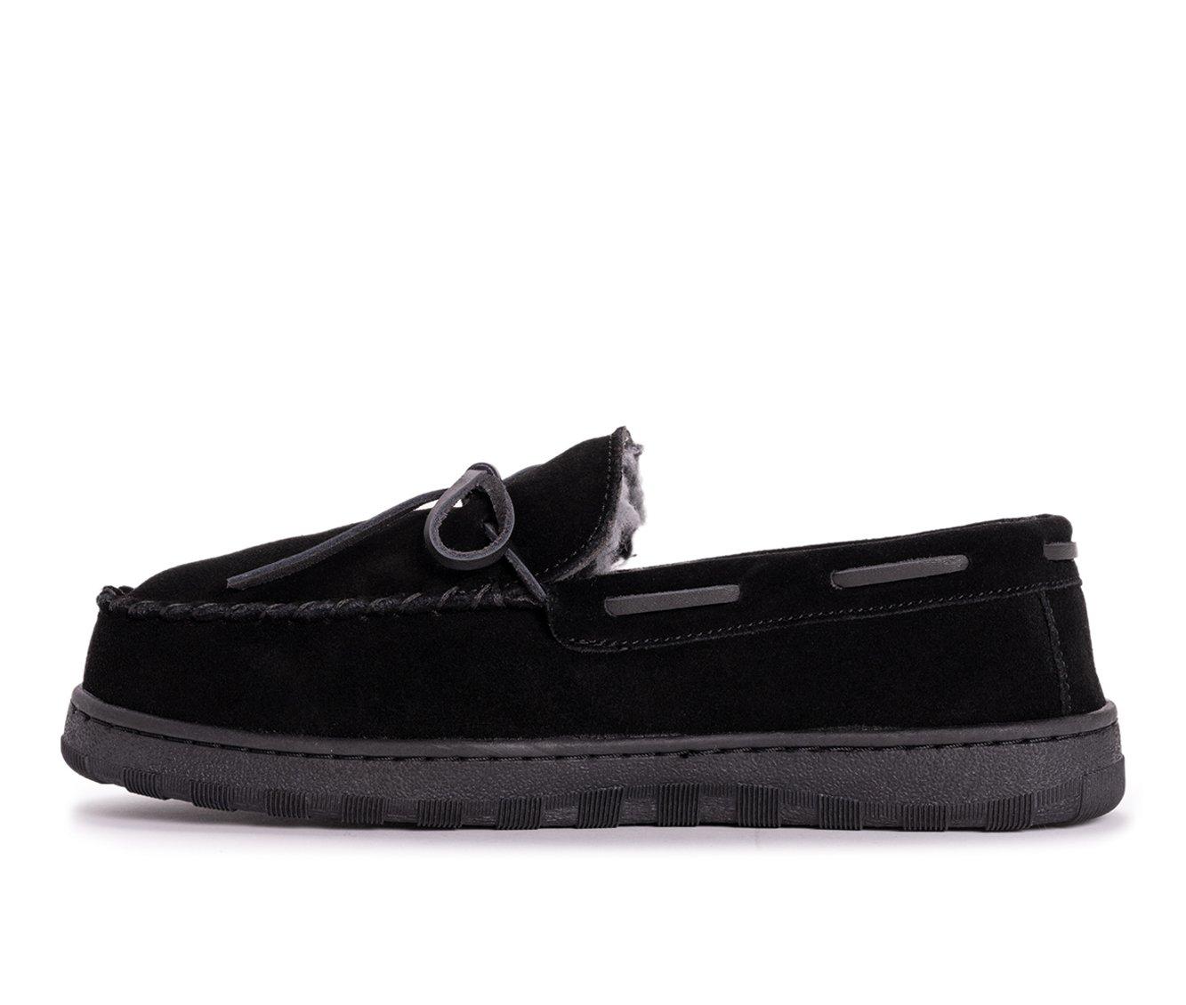 MUK LUKS Men's Paul Printed Berber Suede Moccasins