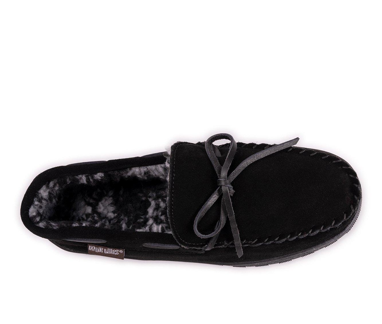 MUK LUKS Men's Paul Printed Berber Suede Moccasins