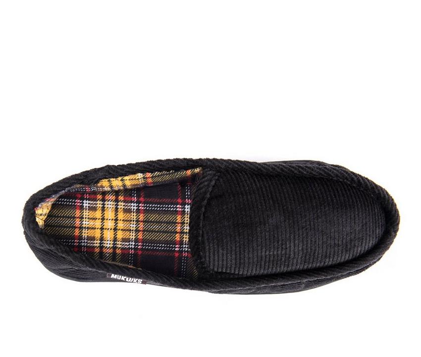 MUK LUKS Cordurory Moccasin with Flannel Lining Slippers