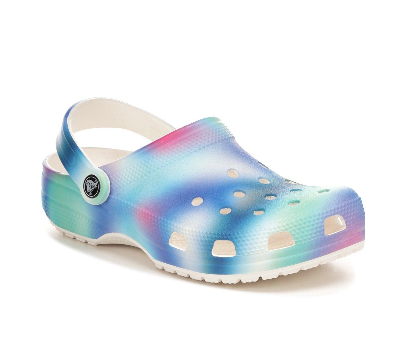 Pastel rainbow online crocs