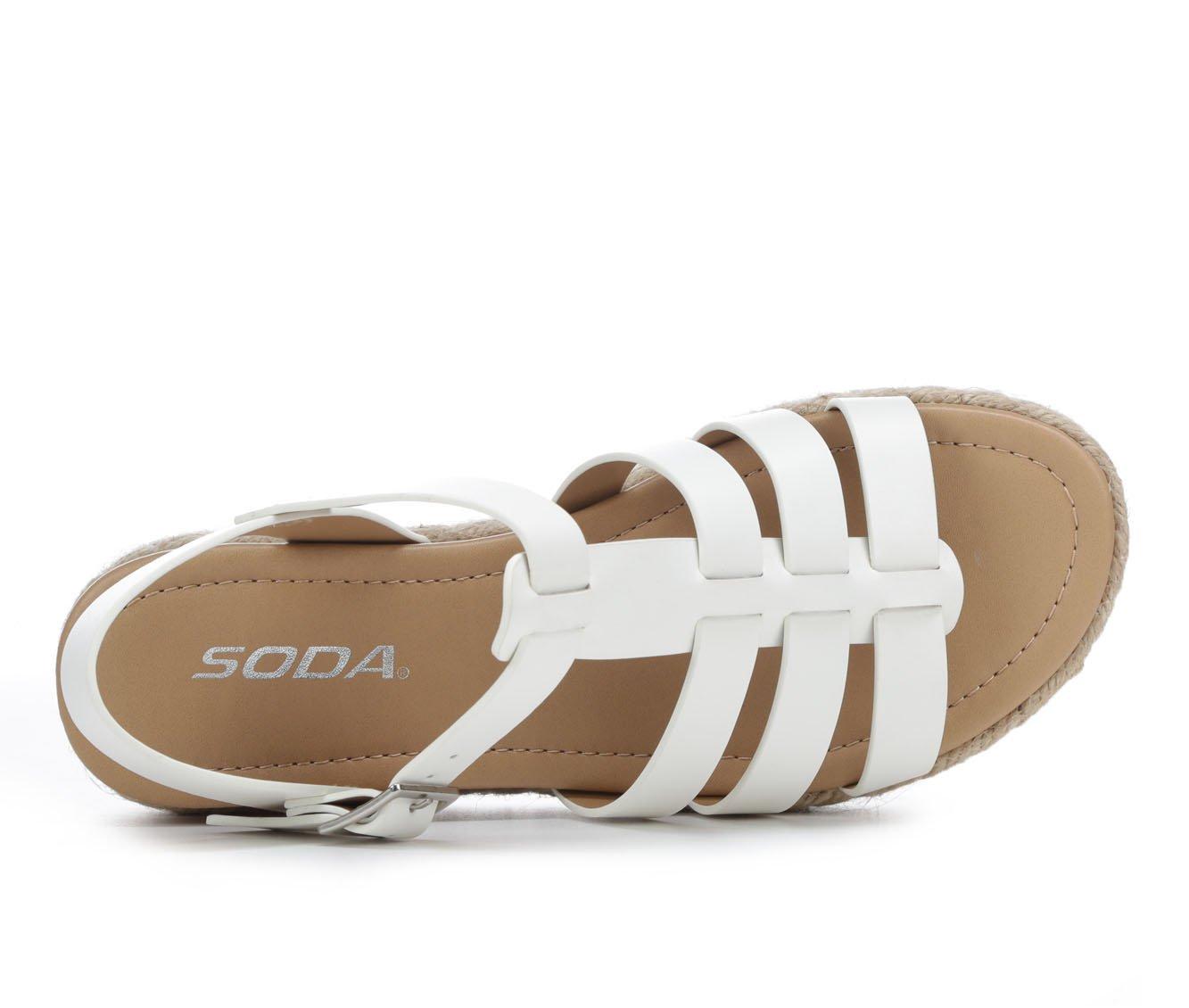 Soda white sandals hot sale