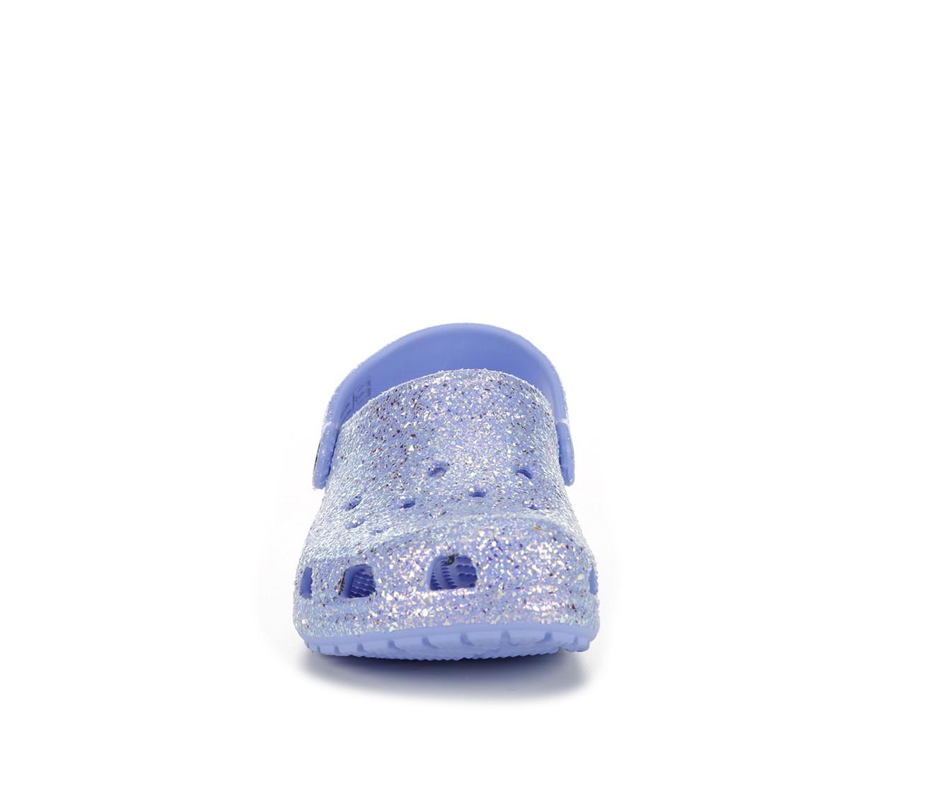 Crocs Classic Glitter Clogs, Blue, 4