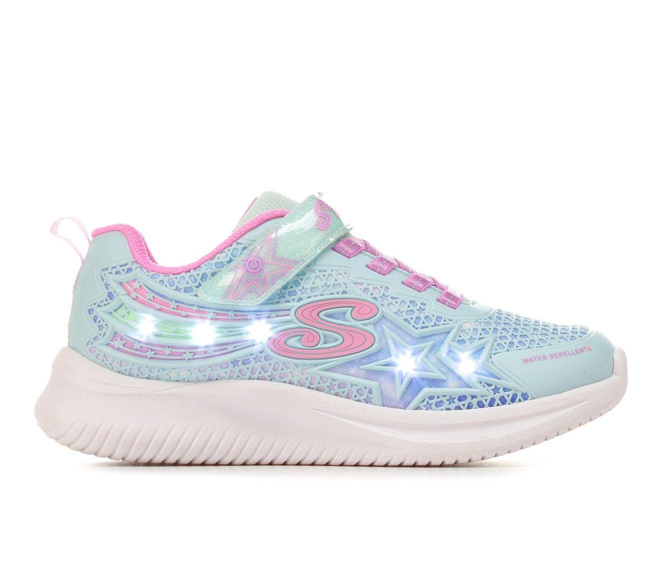 Girls' Skechers Little Kid & Big Kid Jumpsters Wishful Star Light-Up Sneakers