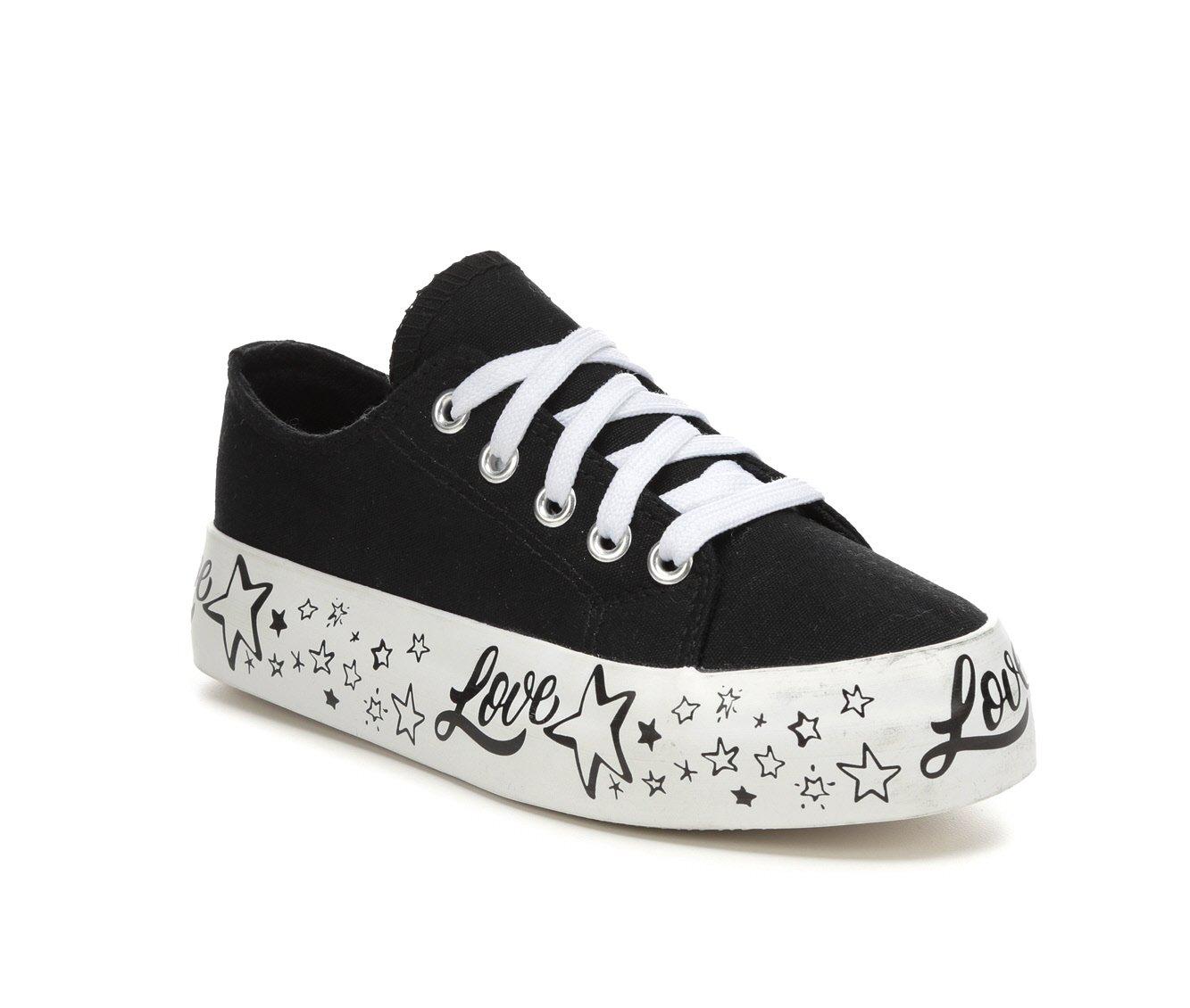 Black Glitter Glam Sneakers: Black Lightweight Women’s & Girl’s Fashion Sneakers Big Kid's 3