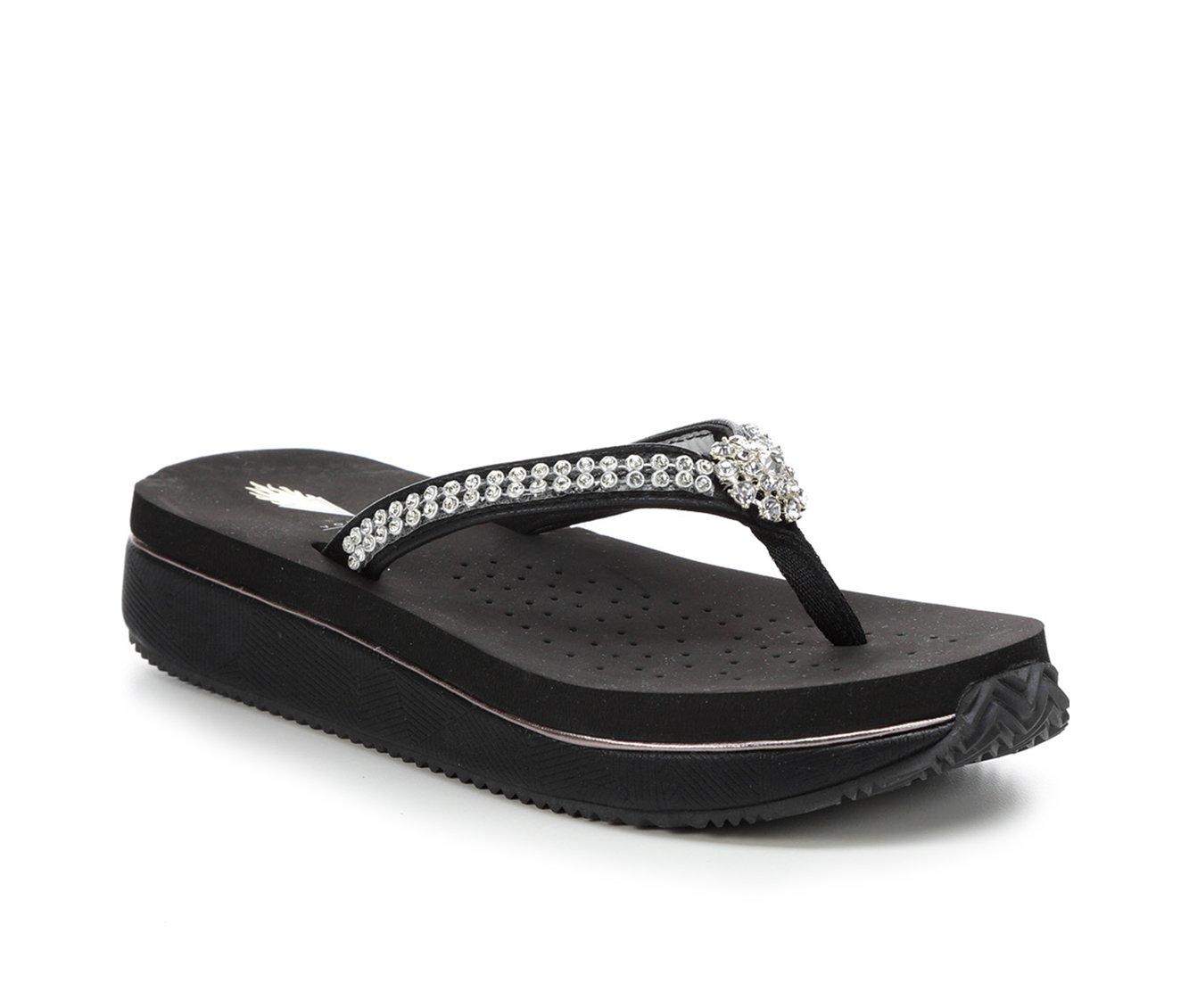 Volatile flip flops online with rhinestones