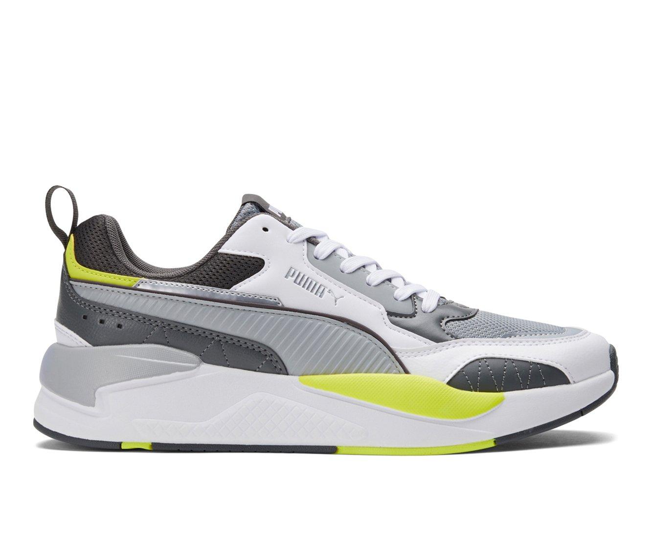 Puma Men s X Ray 2 Square Sneakers Grey White Yellow Size 11