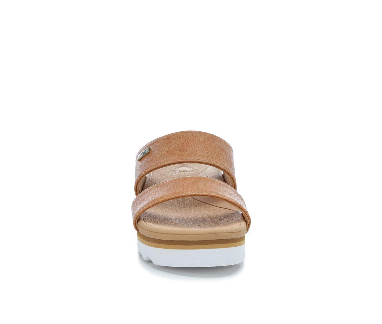 Reef Horizon Hi Buckle Platform Sandal in Brown