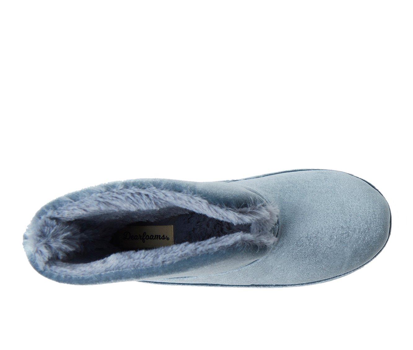 Dearfoams Sara Shiny Velour Bootie Slippers