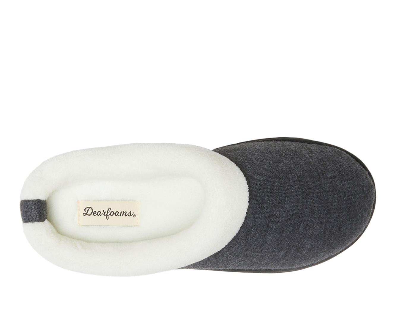 Dearfoams Olive Sweatshirt Clog Slippers