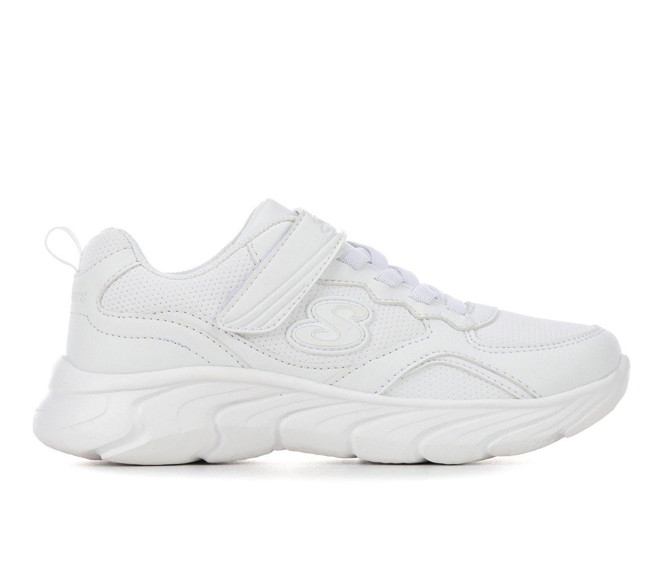 Girls white skechers best sale