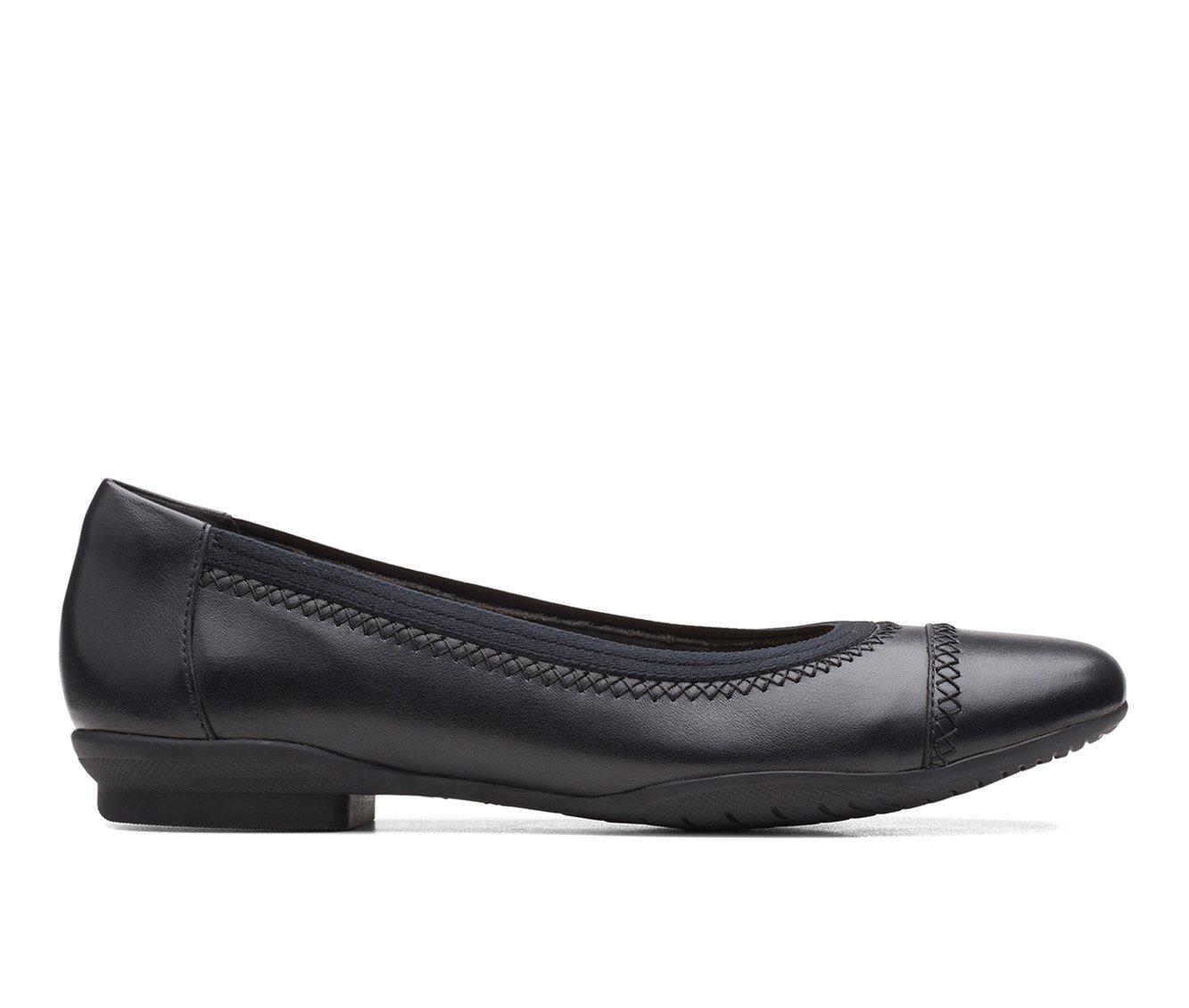 Ballerines Clarks Orchidée Sara - Cuir, Semelle Flexible, Confort OrthoLite Et Cushion Soft, Pour Femme