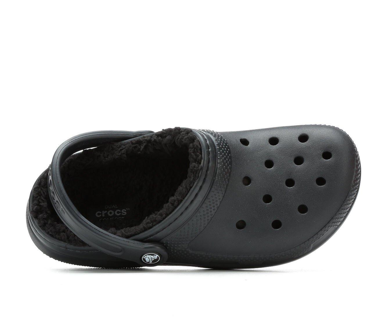 Black Unisex Classic Lined Clog, Crocs