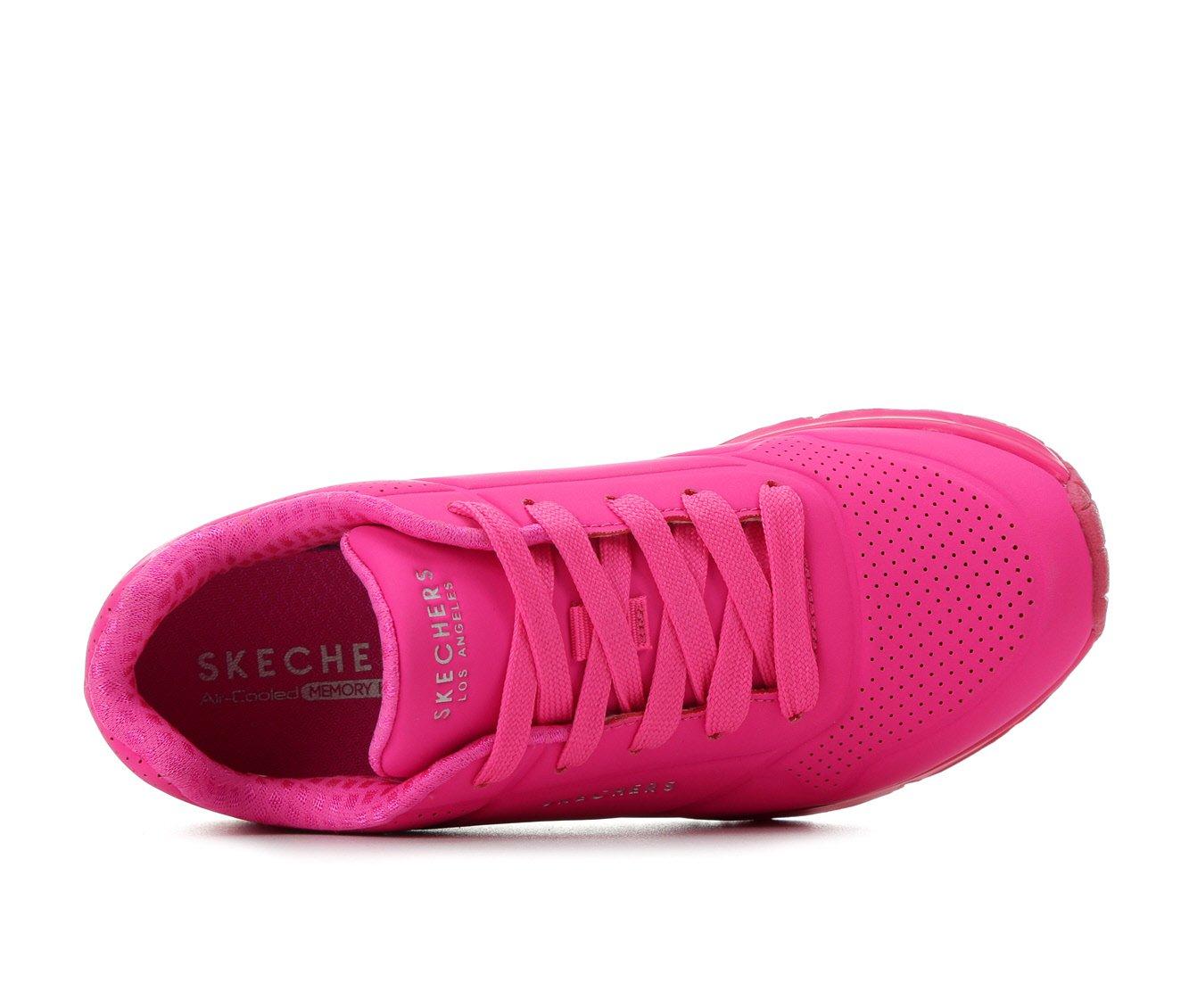 Wedge sneakers skechers clearance pink