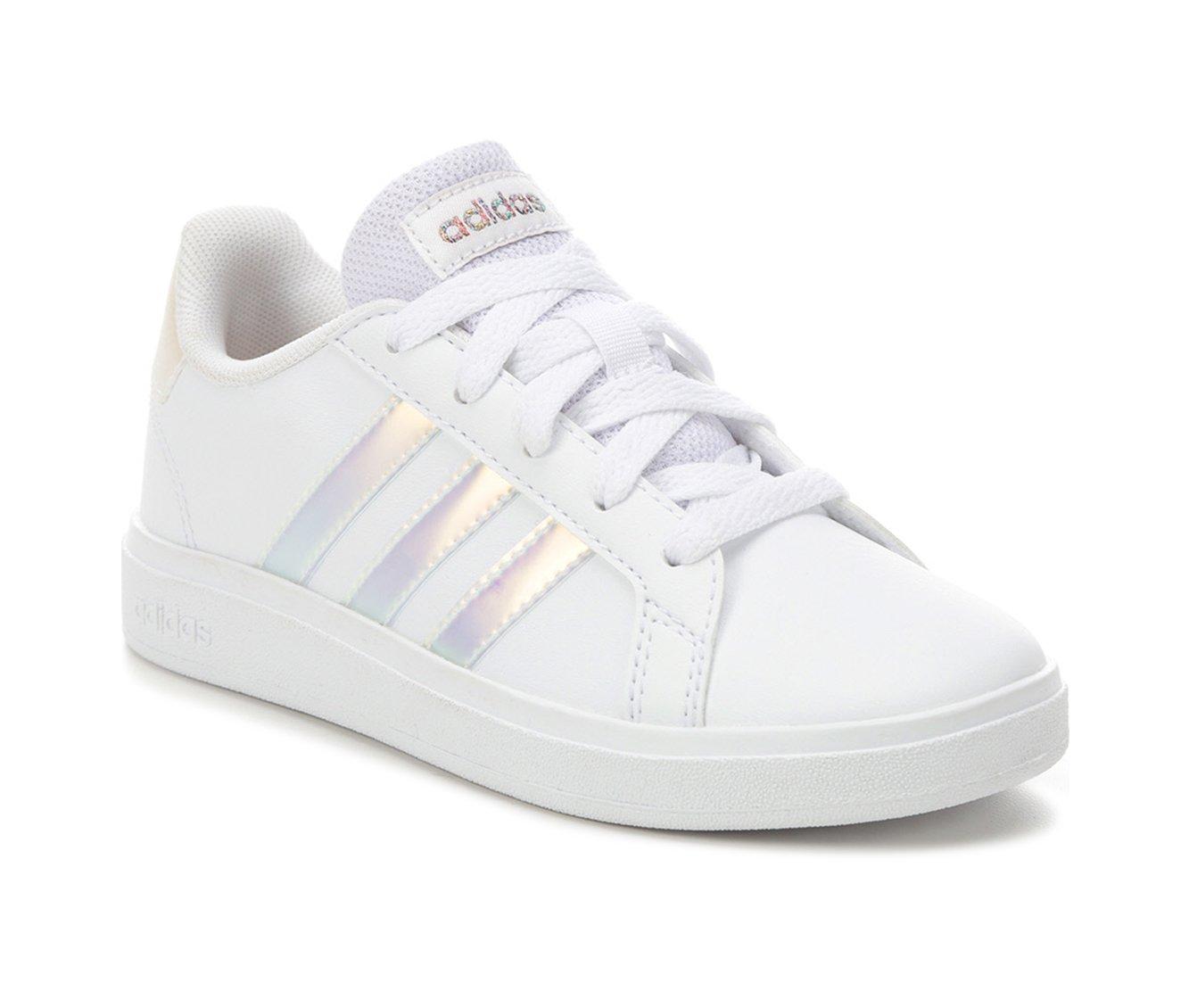 adidas Grand Court 2.0 Big Girls Sneakers, Color: White