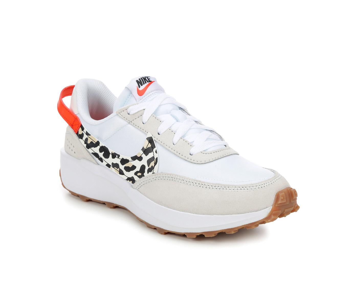 Nike Waffle Debut White Team Orange Leopard (Women's)