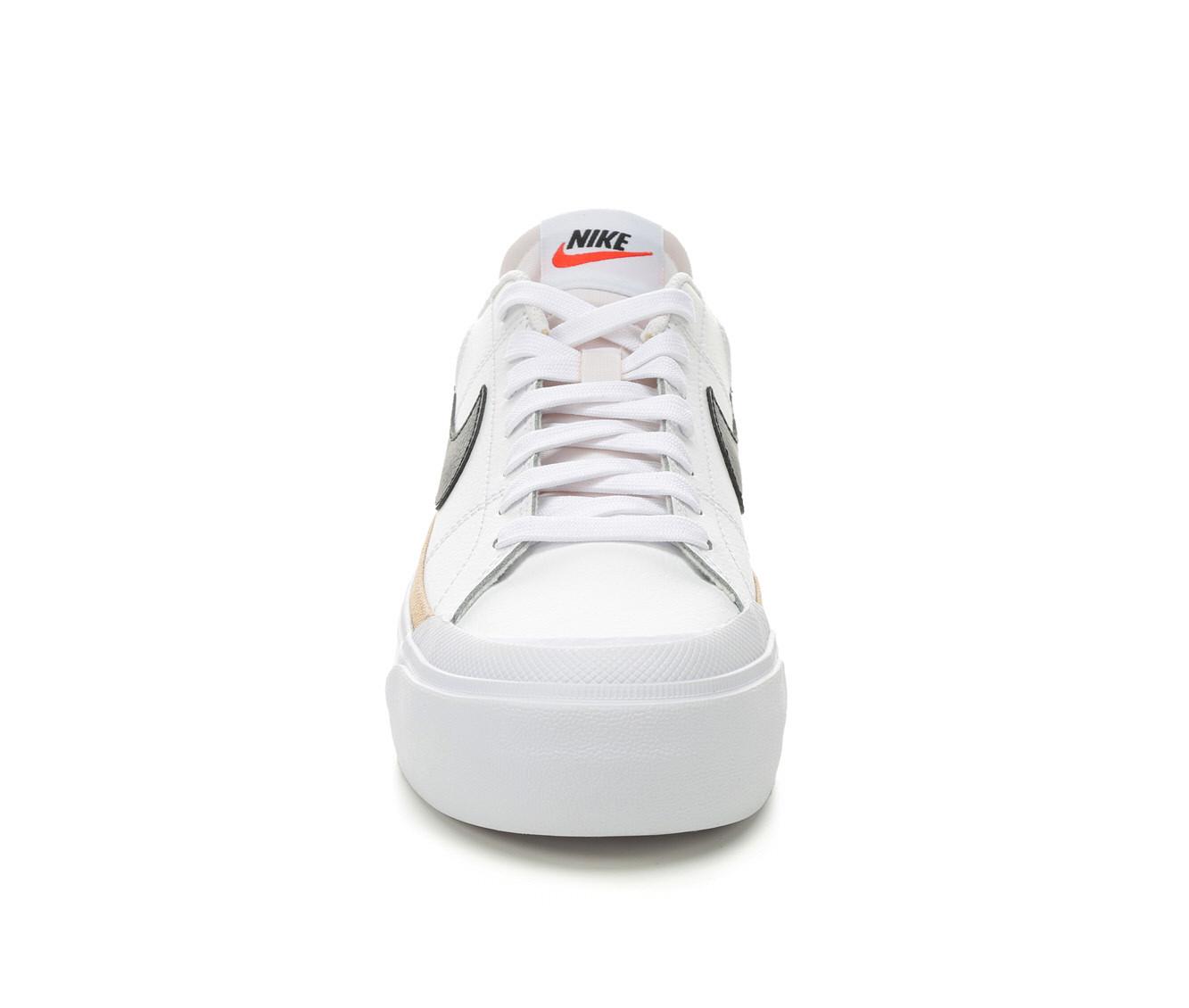 Nike Court Legacy Lift White & Hemp Platform Shoes