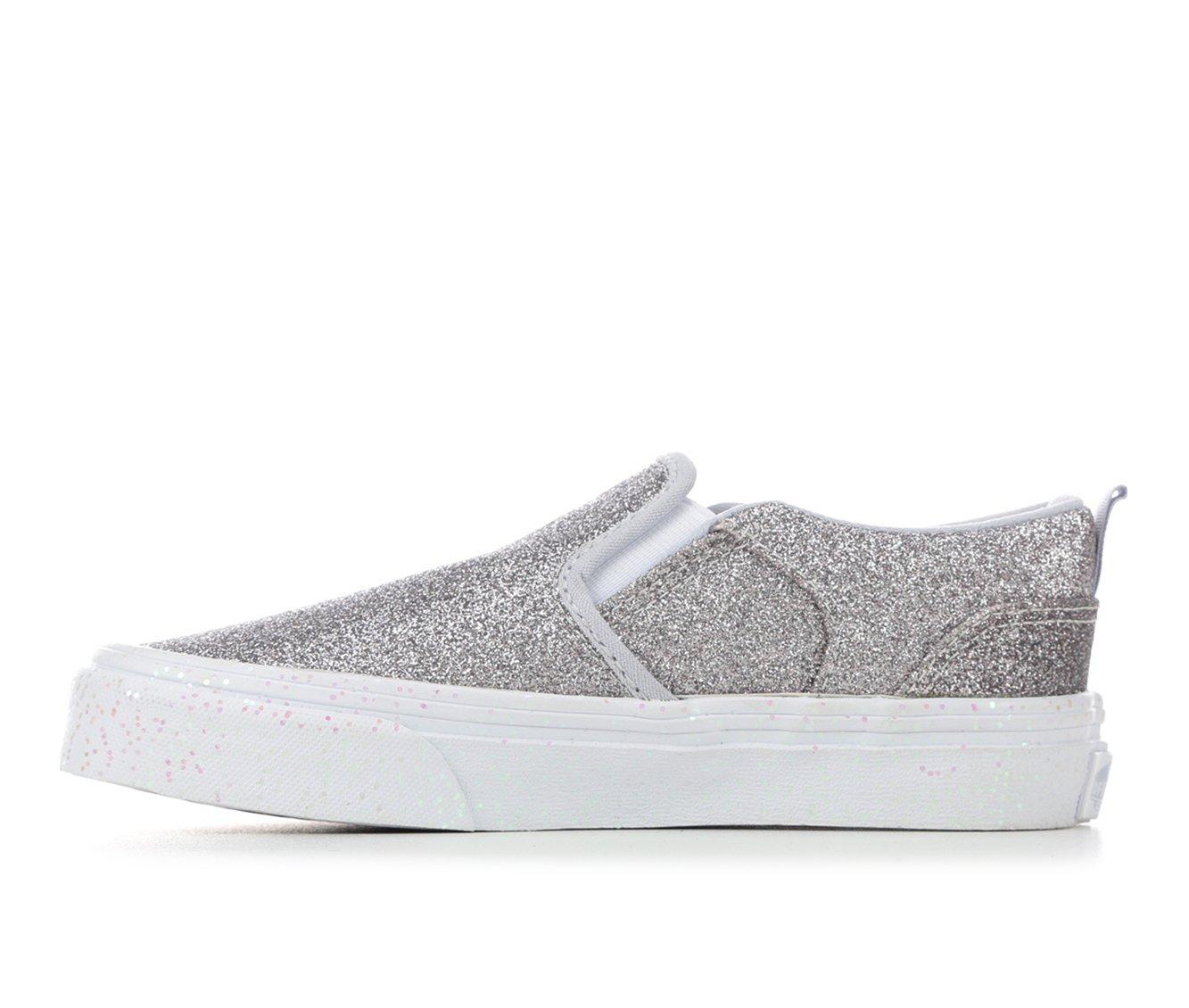 Girls' Vans Little Kid & Big Kid Asher Glitter Slip-On Sneakers