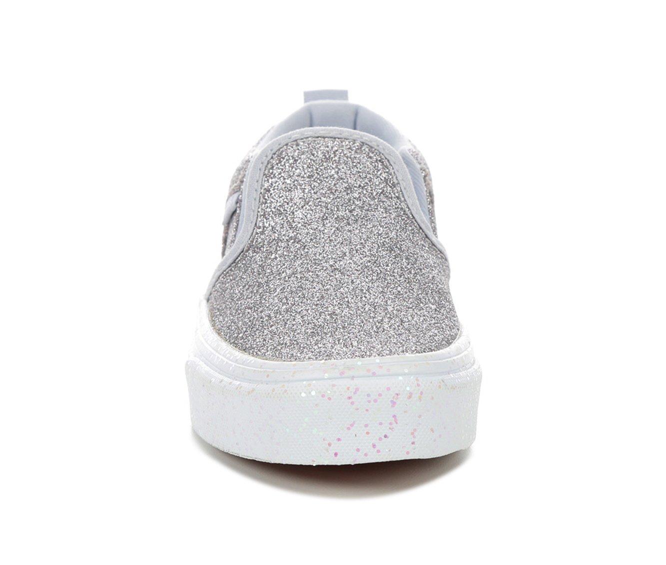 Vans black hotsell glitter slip ons