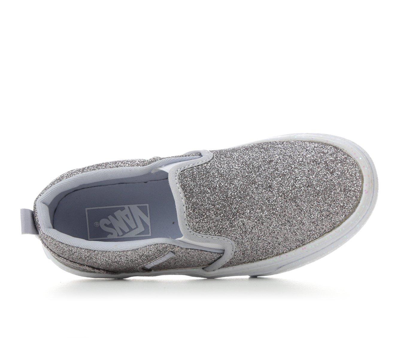 Kids silver glitter vans deals