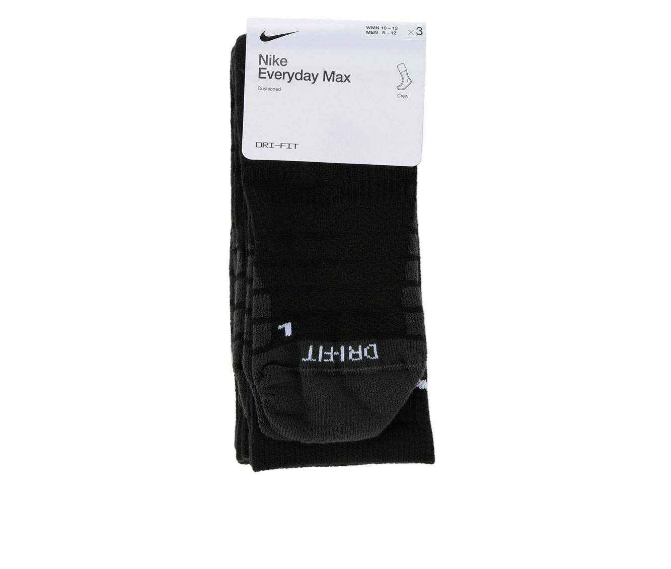 Nike 3 Pair Everyday Max Cushioned Crew Socks | Shoe Carnival