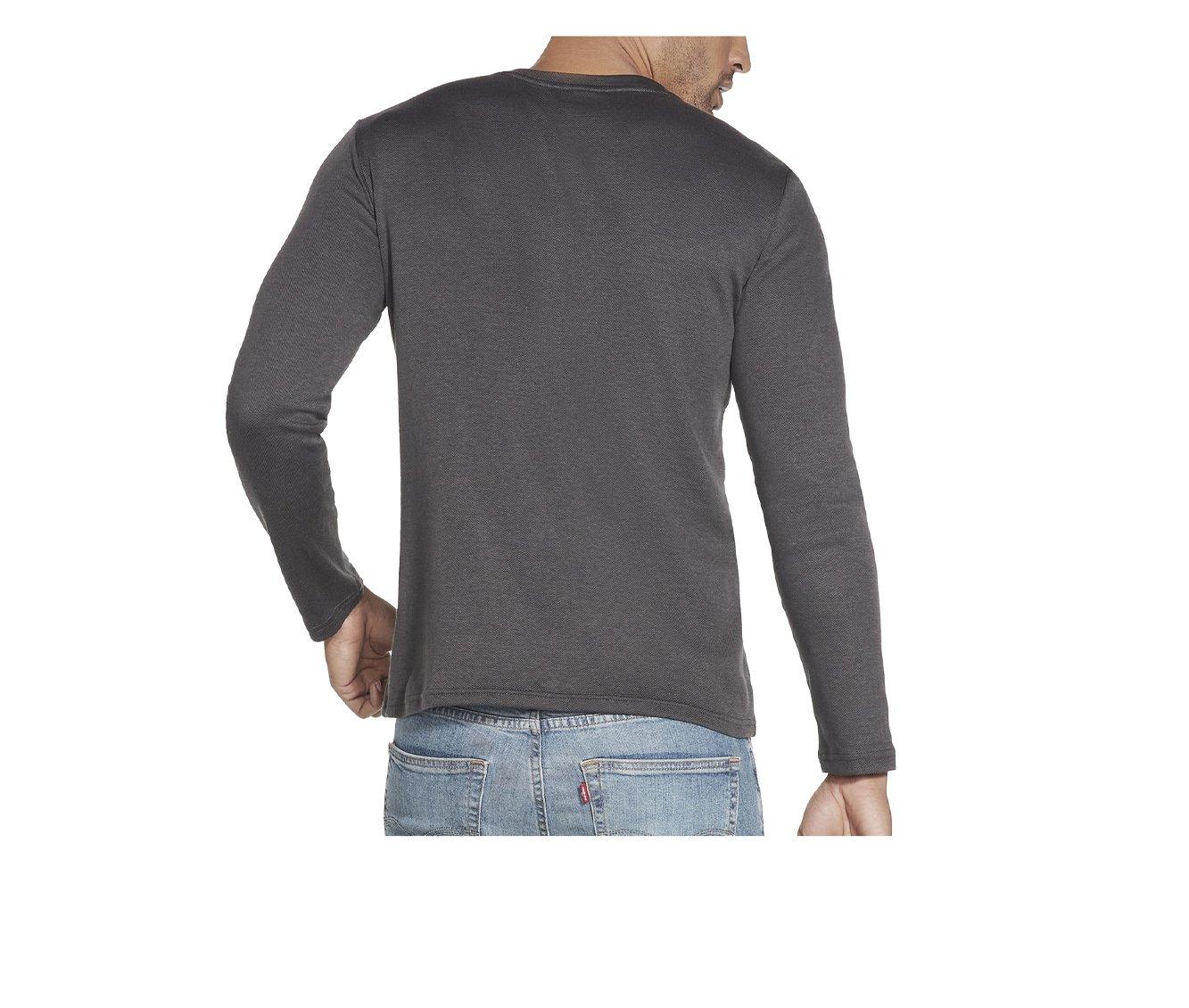 Skechers Go Apparel Men's Go Knit Pique Henley Long Sleeve Shirt