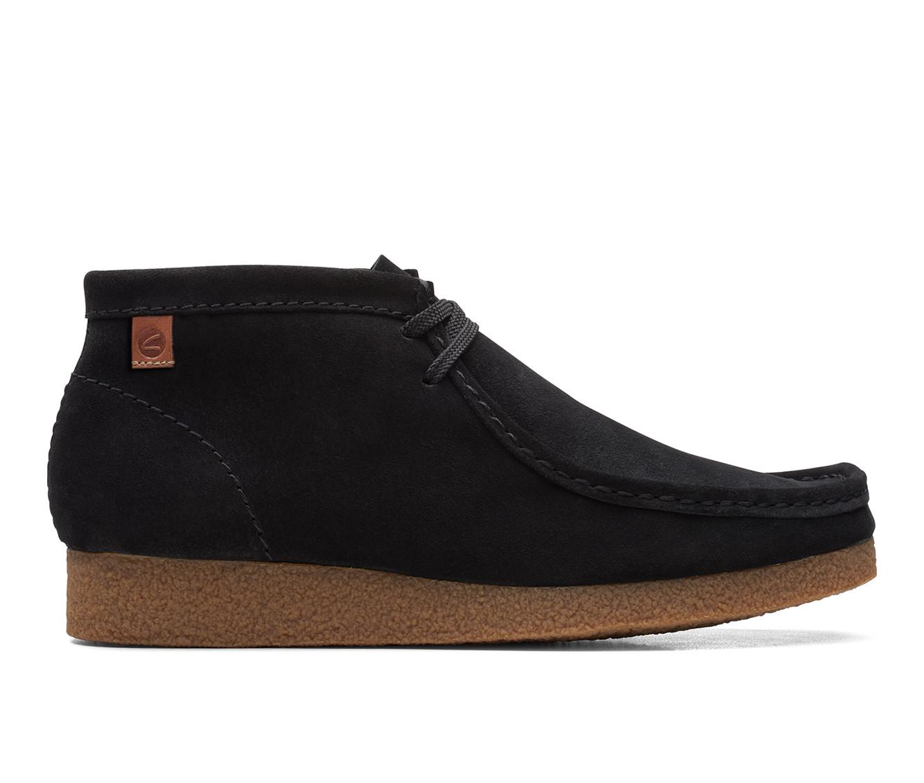 Clarks black wallabee boot online