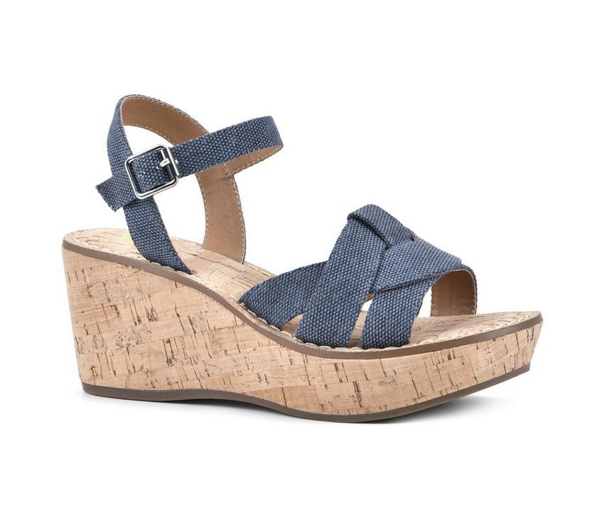 Women's White Mountain Simple Wedge Sandals