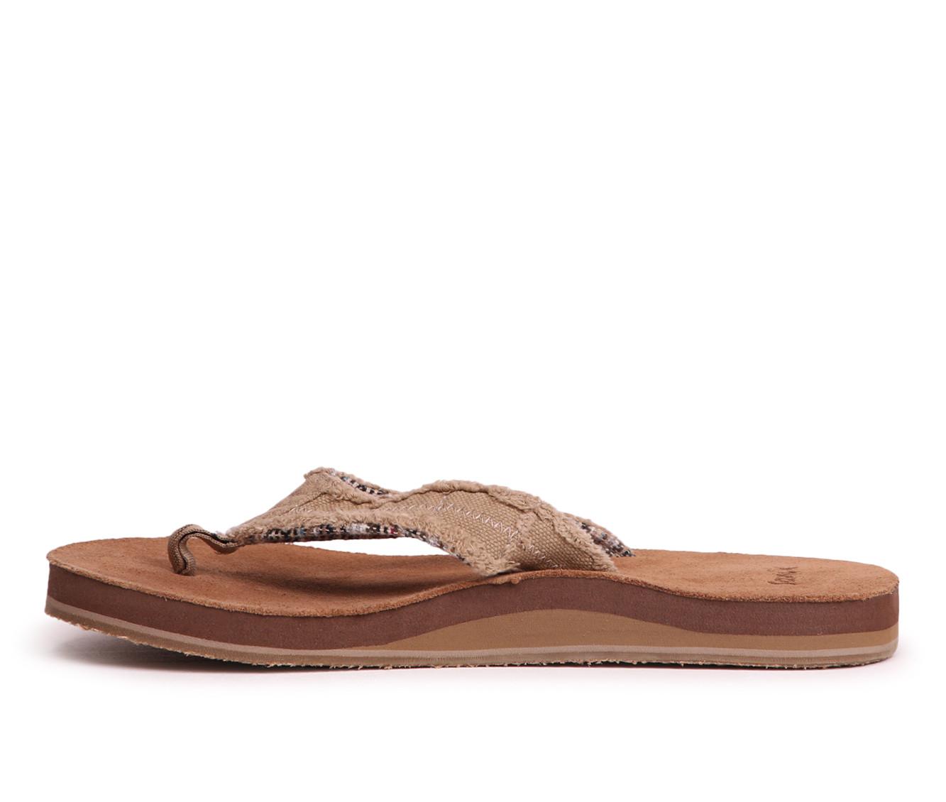 Sanuk brown flip flops online