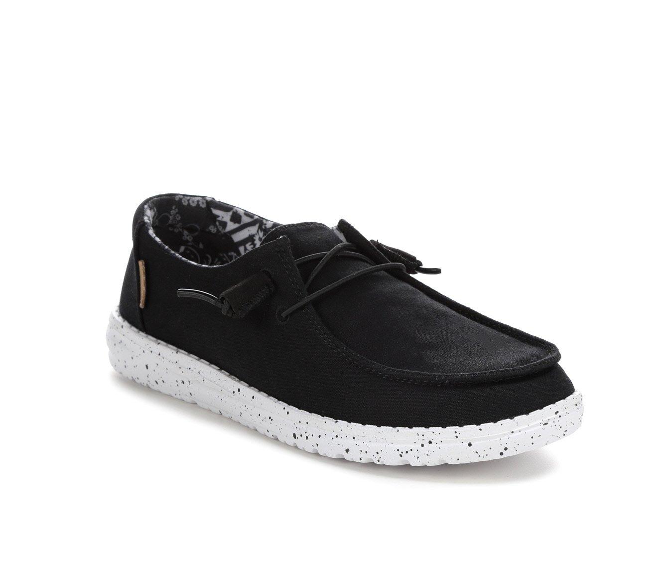 HEY DUDE Wendy Black Odyssey Womens Slip On Shoes - BLACK