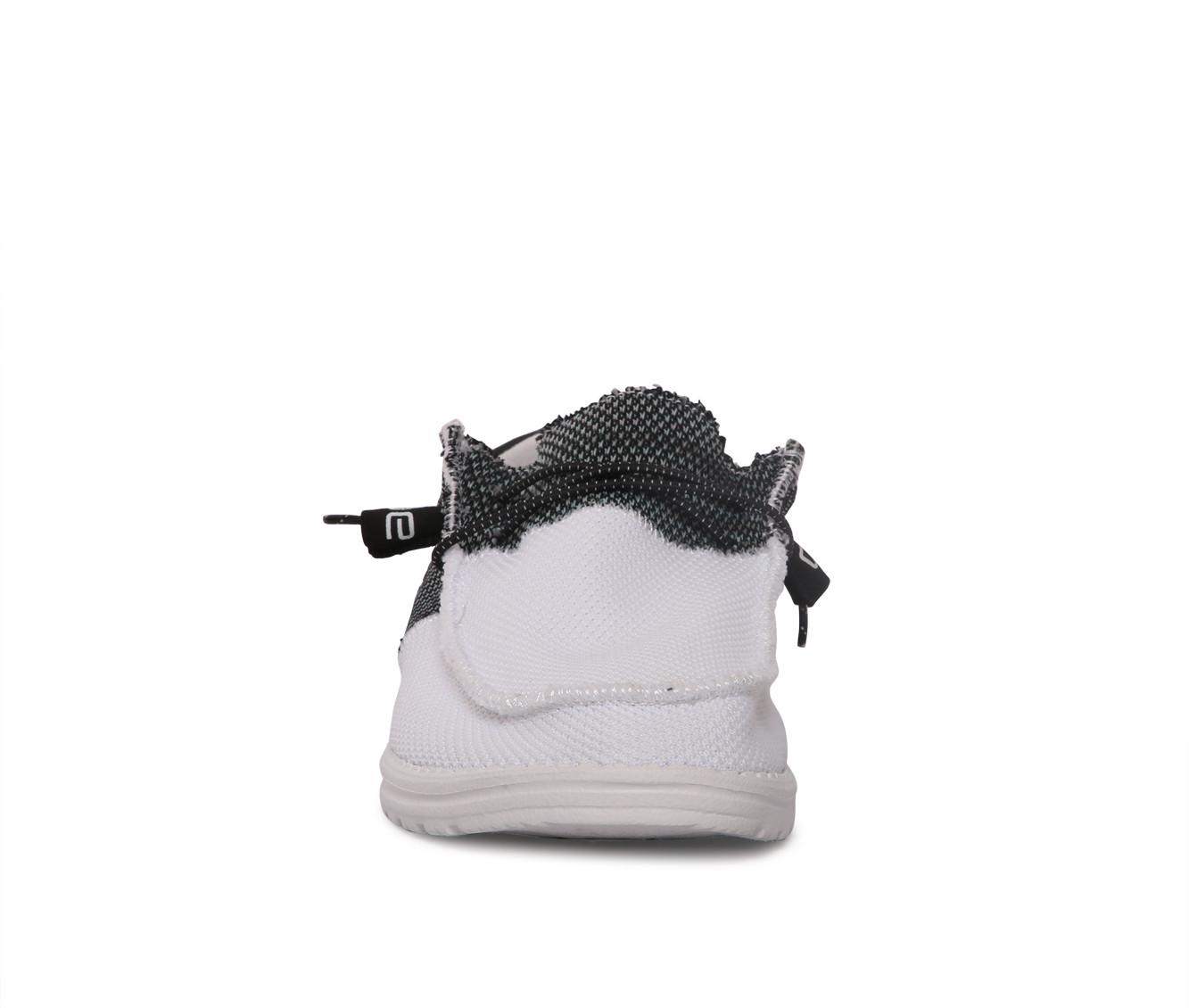 HEYDUDE Men's Wally Sox Shoes in Black/White – Glik's