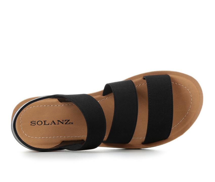 Women's Solanz Button Wedge Sandals