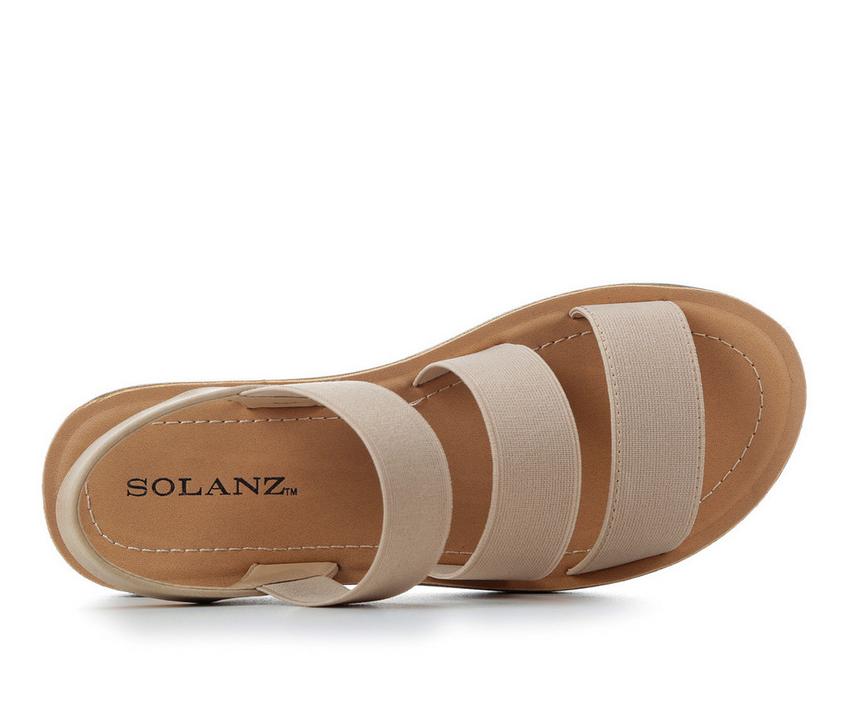 Women's Solanz Button Wedge Sandals