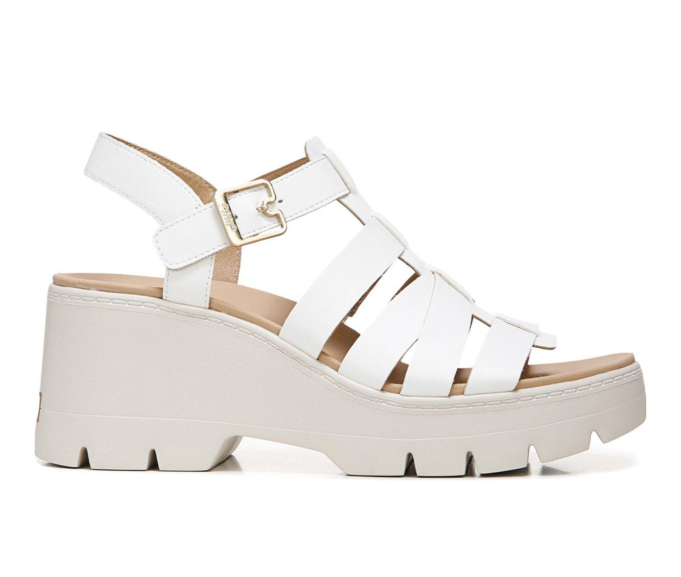 White low hotsell platform sandals