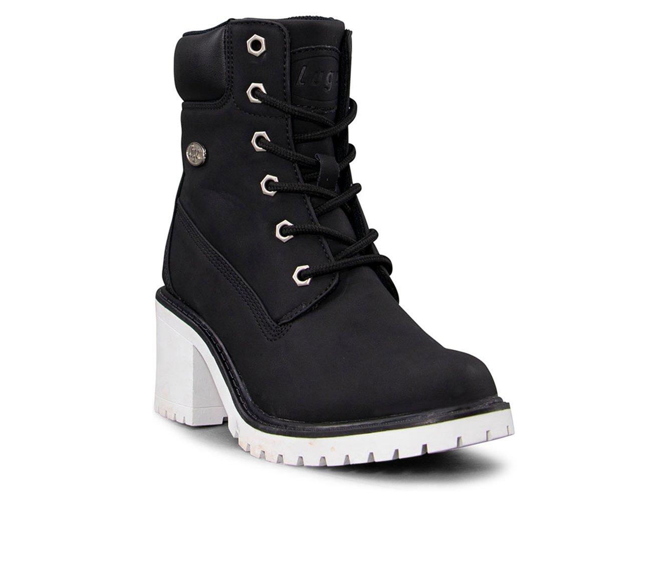 Timberland black hotsell heeled boots