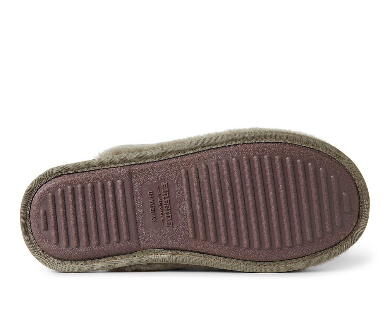 Fireside by Dearfoams Men's Broome Genuine Sherling Scuff Slippers