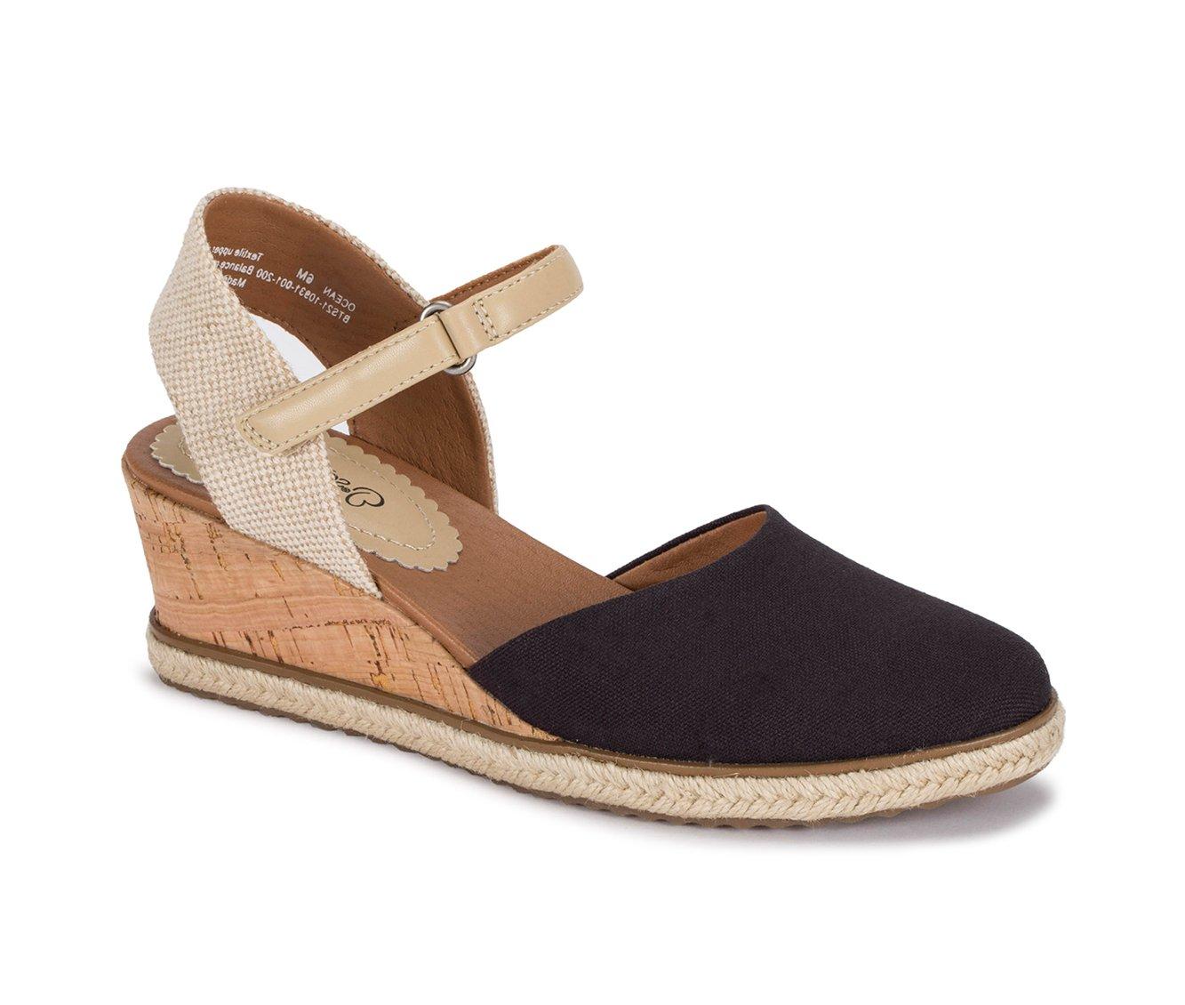 covered toe wedge sandals