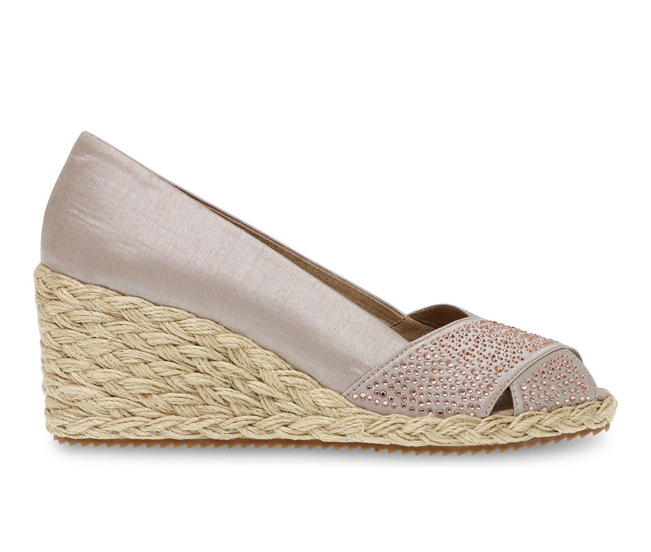 Women's Anne Klein Ezzie-C Peep Toe Espadrille Wedges