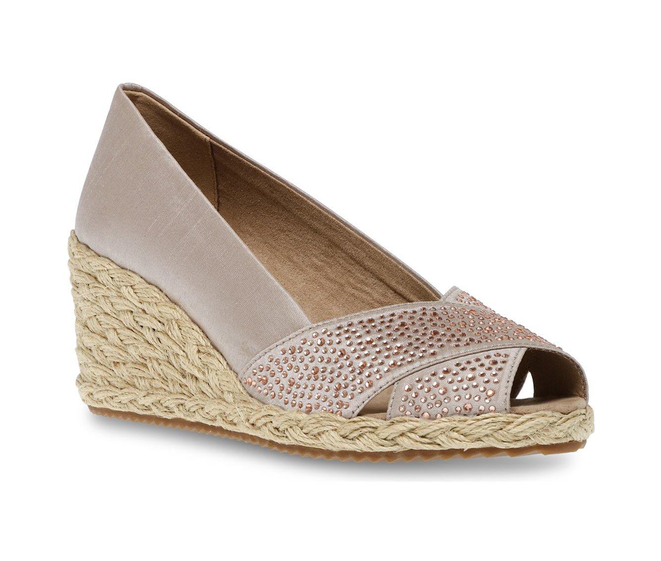 Women's Anne Klein Ezzie-C Peep Toe Espadrille Wedges