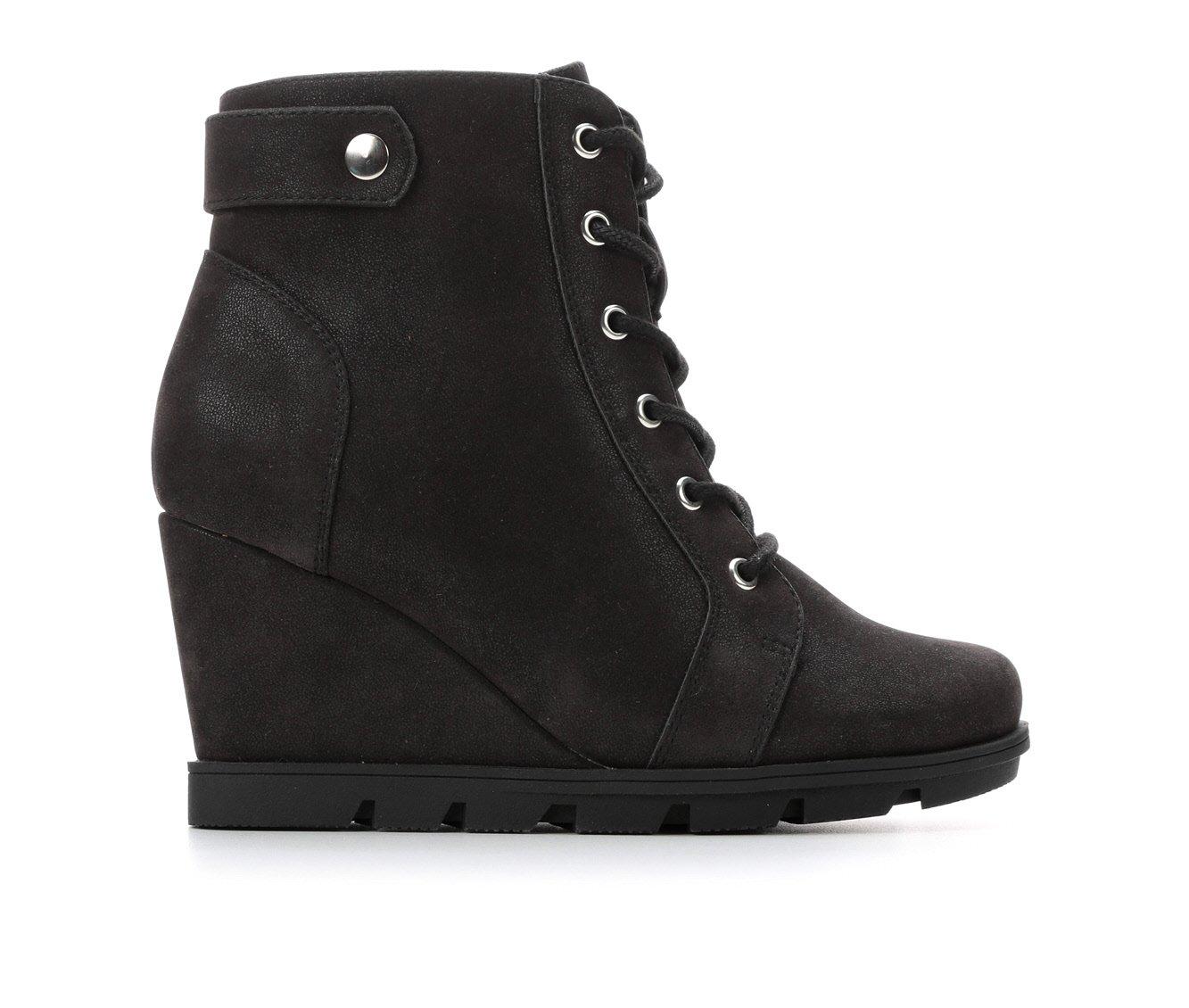 Women s Unr8ed Carbon Wedge Boots Shoe Carnival