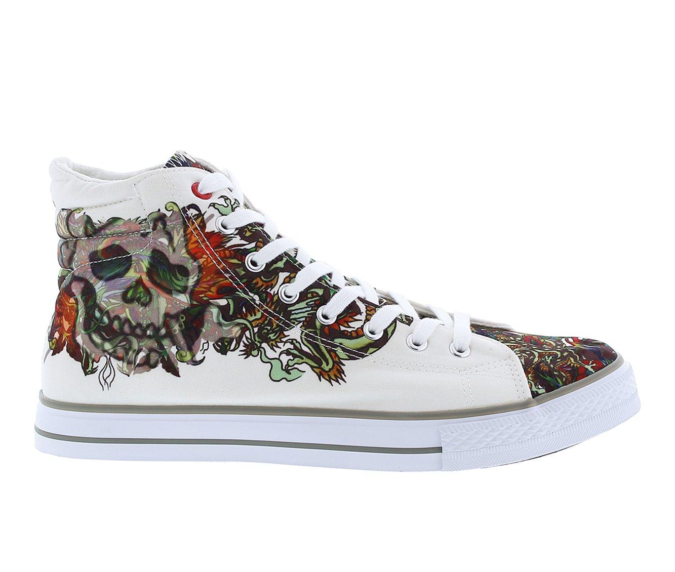 Men's Ed Hardy Still Life High-Top Casual Sneakers