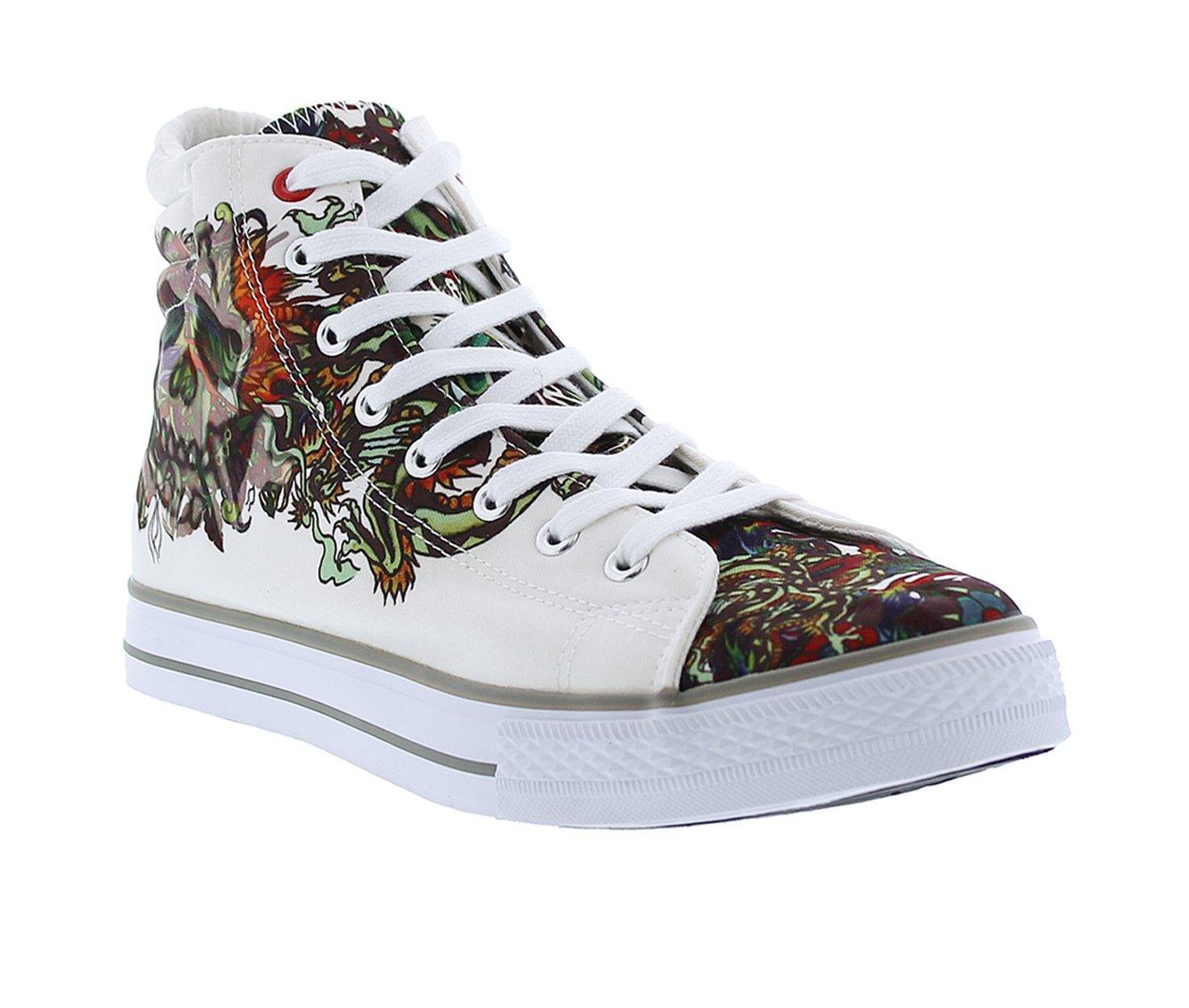 Men's Ed Hardy Still Life High-Top Casual Sneakers