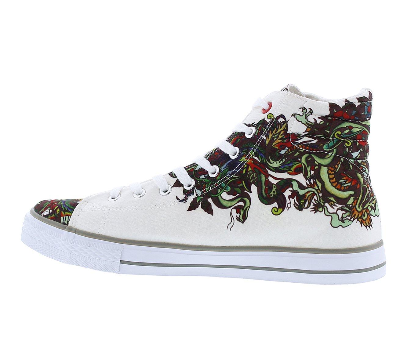 Men's Ed Hardy Still Life High-Top Casual Sneakers