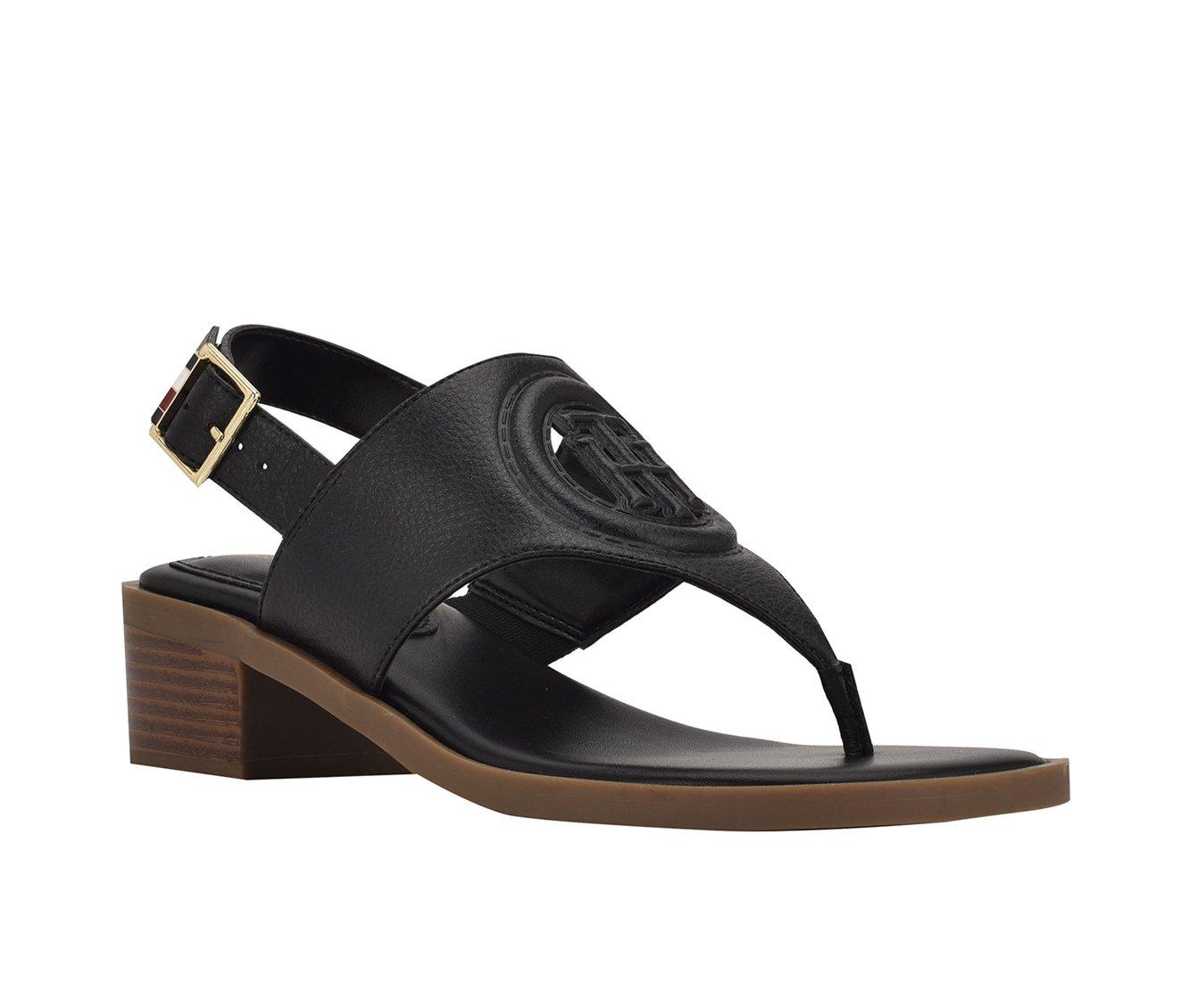 Tommy hilfiger heeled flip 2024 flops