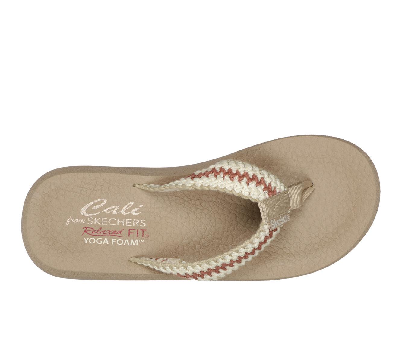 Skechers relaxed fit yoga foam hot sale flip flops