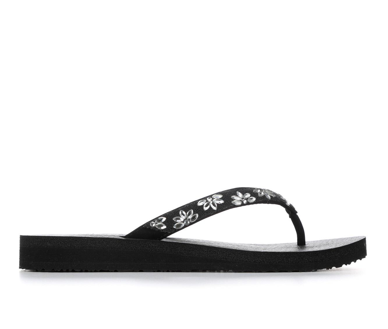 Women s Skechers Cali Love Letter Flip Flops Shoe Carnival