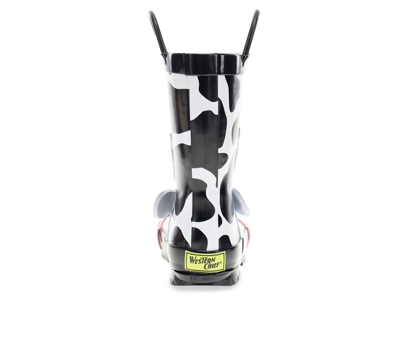 Kids Rain Boots With Pull Handles - Waterproof Minnie Mouse, Frozen, Batman, Paw Patrol Designs (Toddler 9-10) - View #10