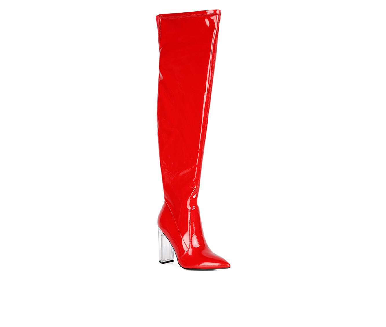 Women's London Rag Noire Block Heel Knee High Boots