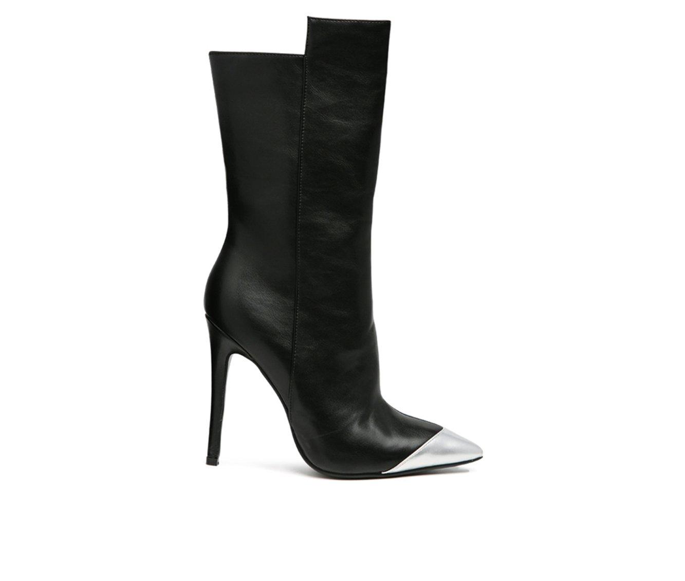 Women's London Rag Twitch Mid Calf Stiletto Booties