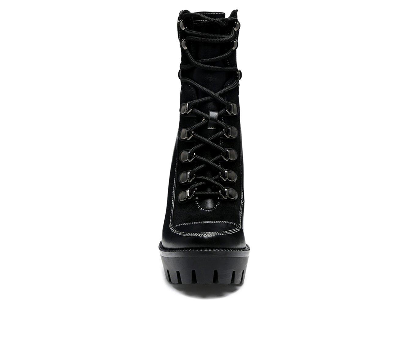 Women's London Rag Yeti Lace Up Heeled Moto Booties