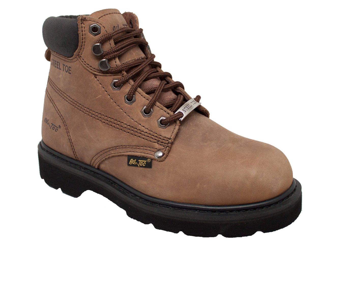 Men's AdTec 6" Full Grain Leather Steel Toe Work Boots